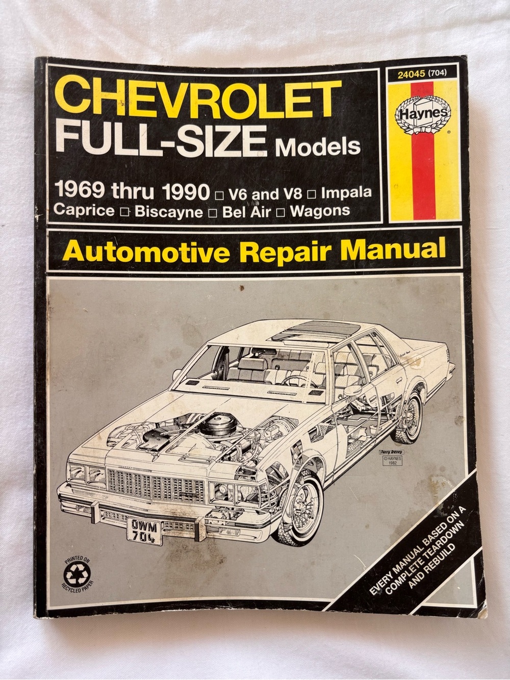 Chevrolet Full Size 1969-1990 Chilton’s Car Repair Manual Book